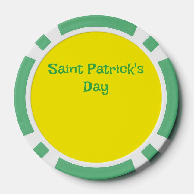 Lot De Jeton De Poker Saint Patrick's Day poker chip (Verso)