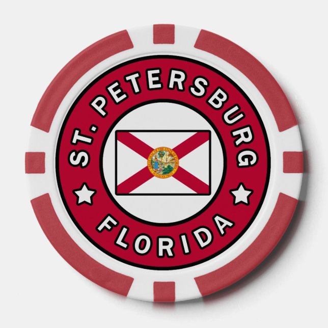 Lot De Jeton De Poker Saint-Pétersbourg, Floride (Recto)