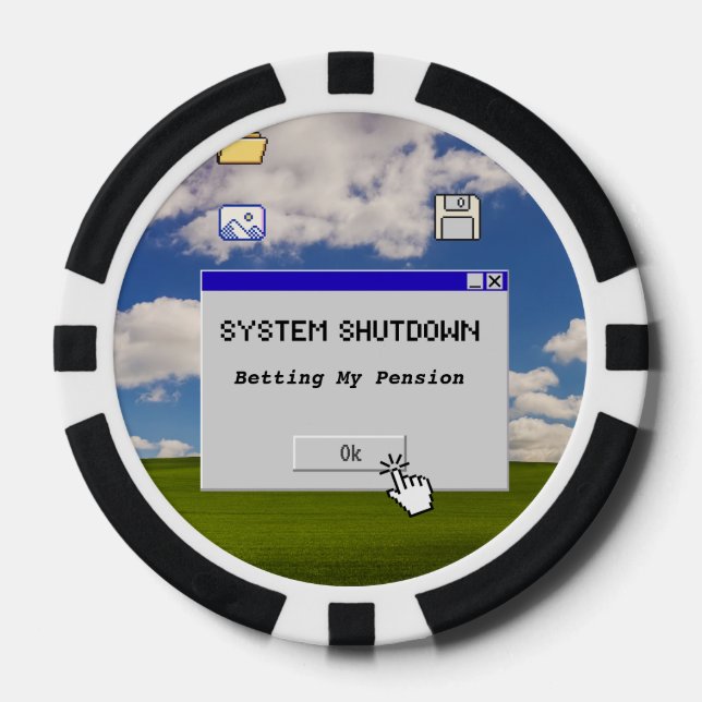 Lot De Jeton De Poker Sarcastic IT Retirement System Shutdown Betting (Recto)