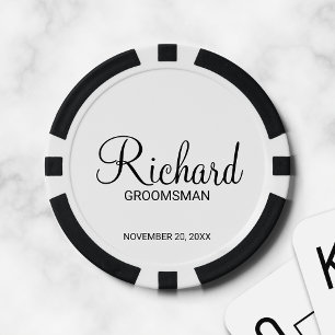 Lot De Jeton De Poker Scénario moderne - Groomsman personnalisé