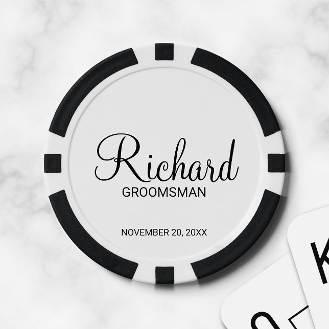 Lot De Jeton De Poker Scénario moderne - Groomsman personnalisé (Créateur téléchargé)