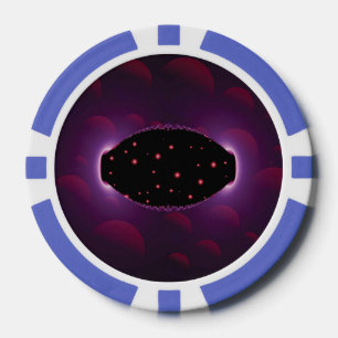 Lot De Jeton De Poker Scène d'Imaginaire Artisanat spatial Alien en mer 