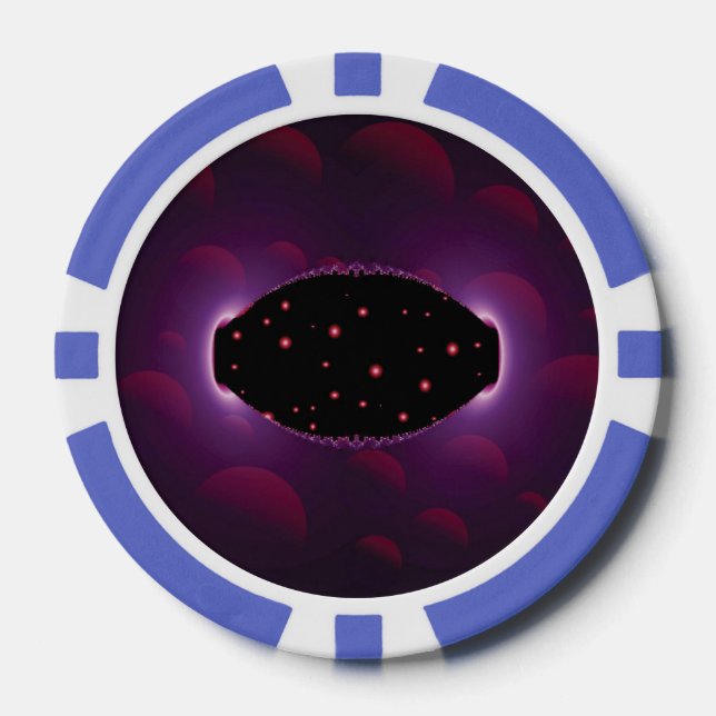 Lot De Jeton De Poker Scène d'Imaginaire Artisanat spatial Alien en mer  (Recto)