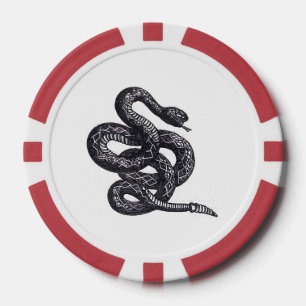 Lot De Jeton De Poker Serpent Crotalus Cascavella (Vipère à Piton Venime