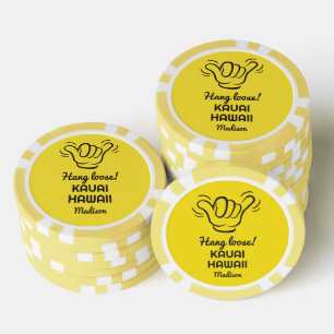 Lot De Jeton De Poker Shaka de nom, emplacement et couleur personnalisés