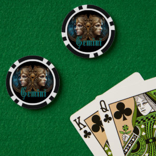 Lot De Jeton De Poker Signe du zodiaque Gémeaux