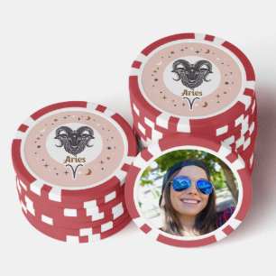 Lot De Jeton De Poker Signe Zodiac Photo Personnalisée