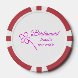 Lot De Jeton De Poker Simple minimum rose bridesmaid ajouter le nom de l