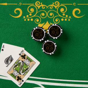 Lot De Jeton De Poker SlipperyJoe's Hanukkah thème étoile David artistiq