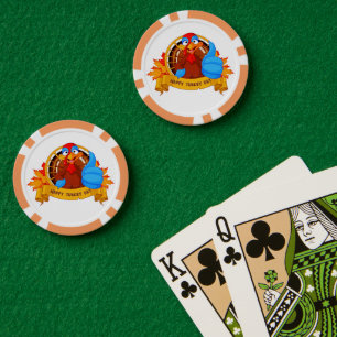 Lot De Jeton De Poker SlipperyJoe's Happy Turquie Day automne feuilles c