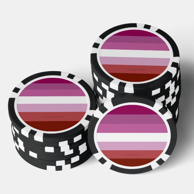 Lot De Jeton De Poker SlipperyJoe's lesbian pride flag feminine communit (Empiler)