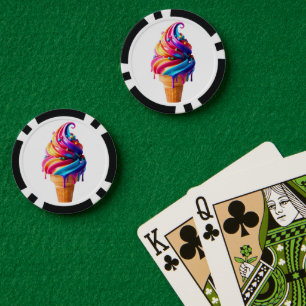 Lot De Jeton De Poker SlipperyJoe's vibrante crème glacée cone classique