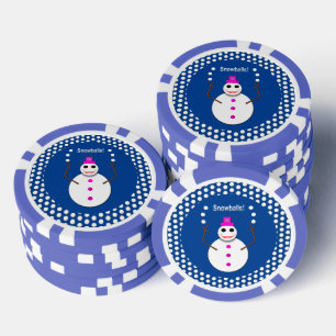 Lot De Jeton De Poker Snowlady de Noël Jongler boules de neige amusant
