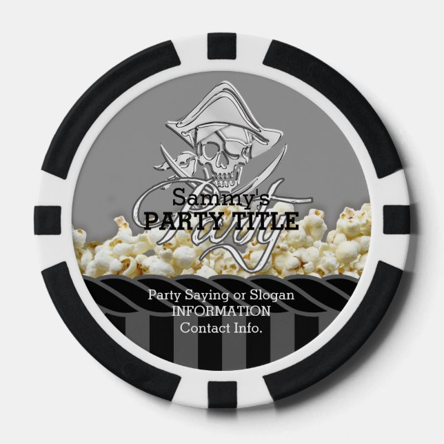 Lot De Jeton De Poker Soirée de la Journée du Pirate (Recto)