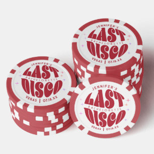 Lot De Jeton De Poker Soirée de Week-end de Fiançailles Rétro Groovy Der