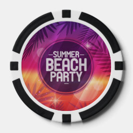 Lot De Jeton De Poker Soirée d'été de plage