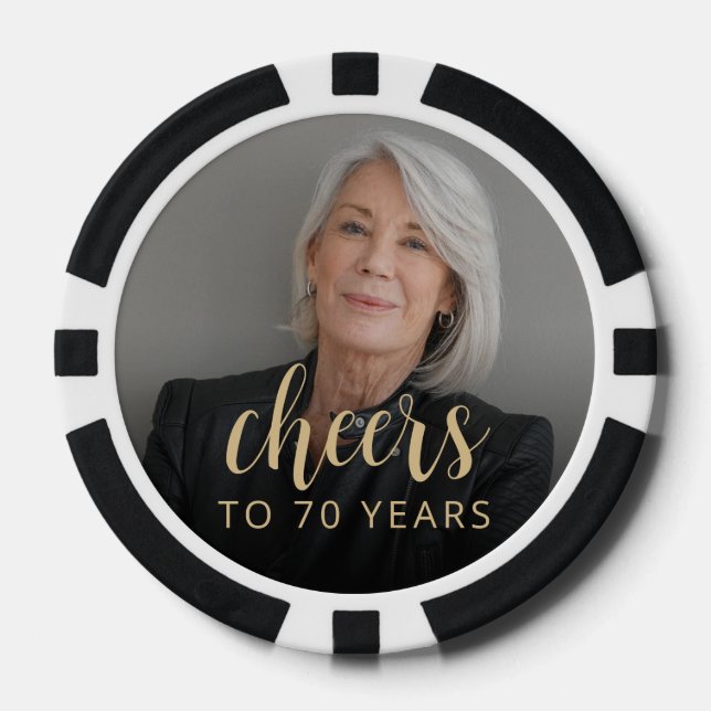 Lot De Jeton De Poker Soixante-dixième anniversaire de la fête (Recto)