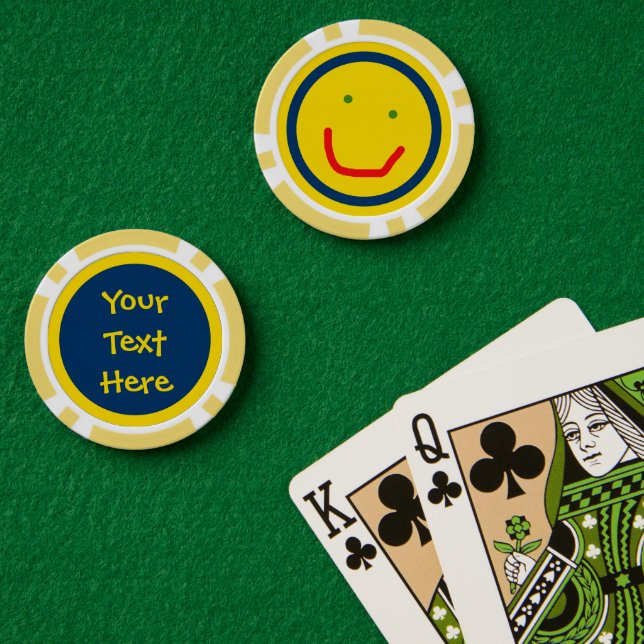 Lot De Jeton De Poker Soleil souriant, visage joyeux (Table de poker (double))
