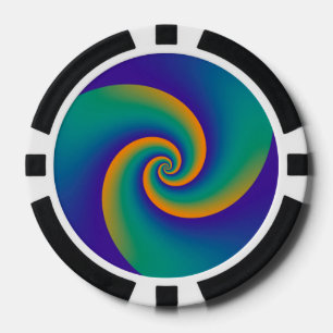 Lot De Jeton De Poker Spirales Arrière - plans Abstraites V