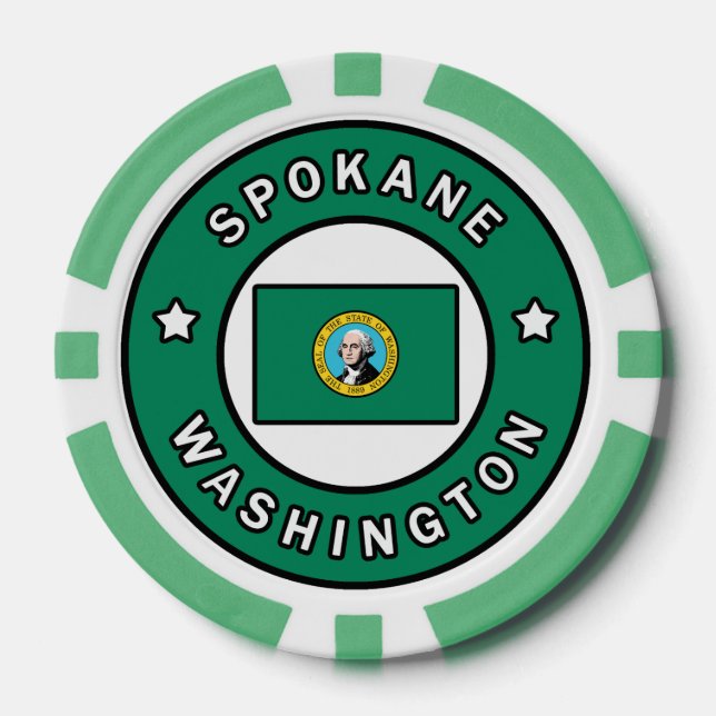 Lot De Jeton De Poker Spokane Washington (Recto)