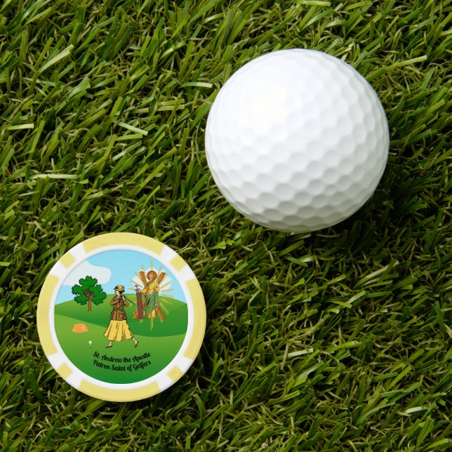 Lot De Jeton De Poker SS. Andrew & Jude avec 2 Golfeuses (Marqueur de balle de golf)