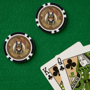 Lot De Jeton De Poker Steampunk Anubis Fox Portrait