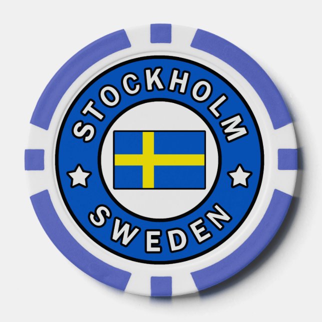 Lot De Jeton De Poker Stockholm Suède (Recto)