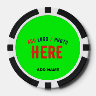 LOT DE JETON DE POKER STYLÉ MODERNE PERSONNALISÉ VERT NÉON MARQUE VERIFI