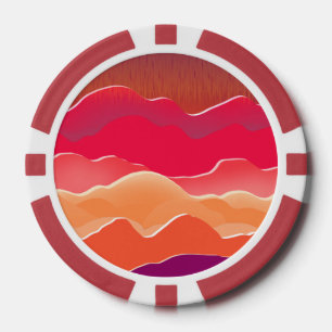 Lot De Jeton De Poker Sunset Peaks Livre moderne Collage Art
