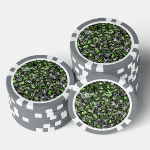 Lot De Jeton De Poker Super Trippy Grungy Funky Abstrait Agender Pride