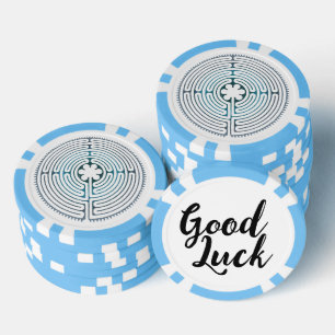 Lot De Jeton De Poker Symbole de géométrie sacrée - Chartres Labyrinthe 