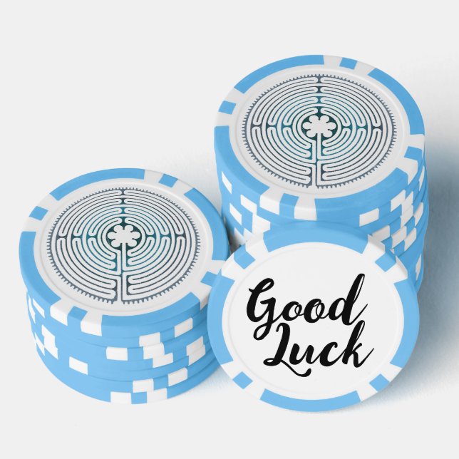 Lot De Jeton De Poker Symbole de géométrie sacrée - Chartres Labyrinthe  (Empiler)