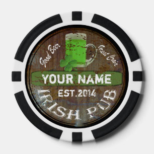 Lot De Jeton De Poker Symbole Irish Pub personnalisé