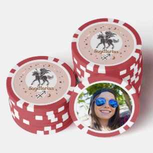 Lot De Jeton De Poker Symbole zodiaque personnalisé Sagittarius