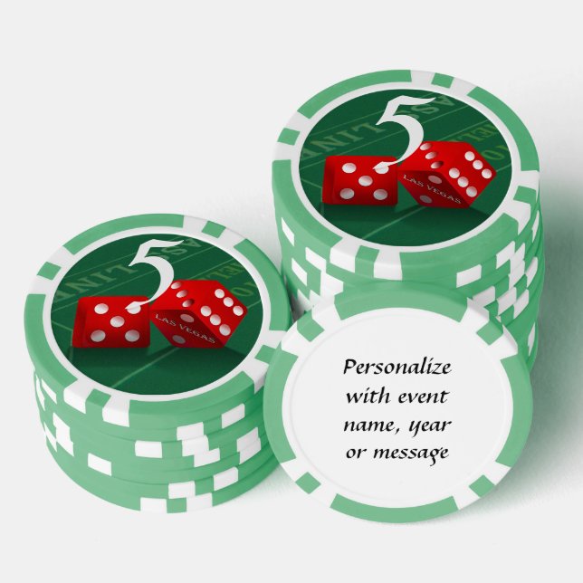 Lot De Jeton De Poker Tableau des craps de dés de Las Vegas (Empiler)