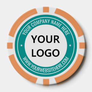 Lot De Jeton De Poker Texte de logo d'entreprise personnalisé Votre entr