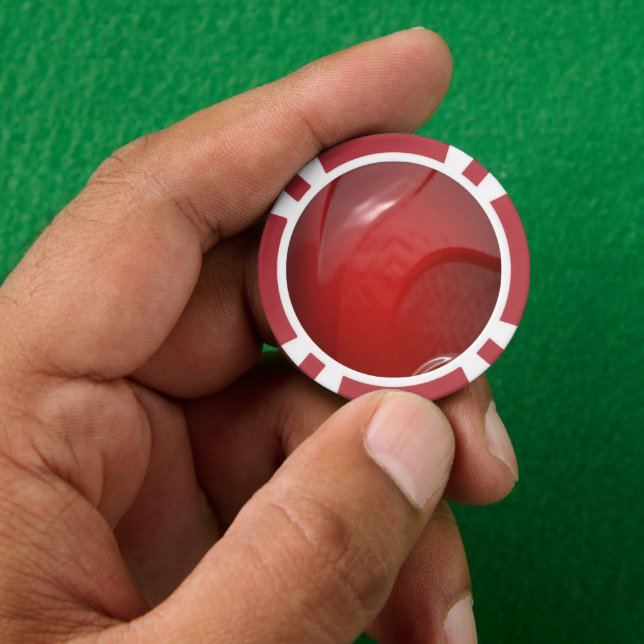 Lot De Jeton De Poker Texture plastique croûtée rouge foncé (main)