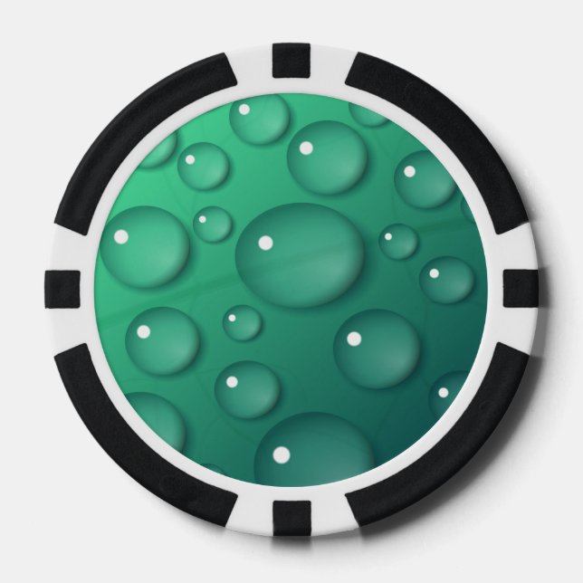 Lot De Jeton De Poker Texture turquoise Raindrop (Recto)