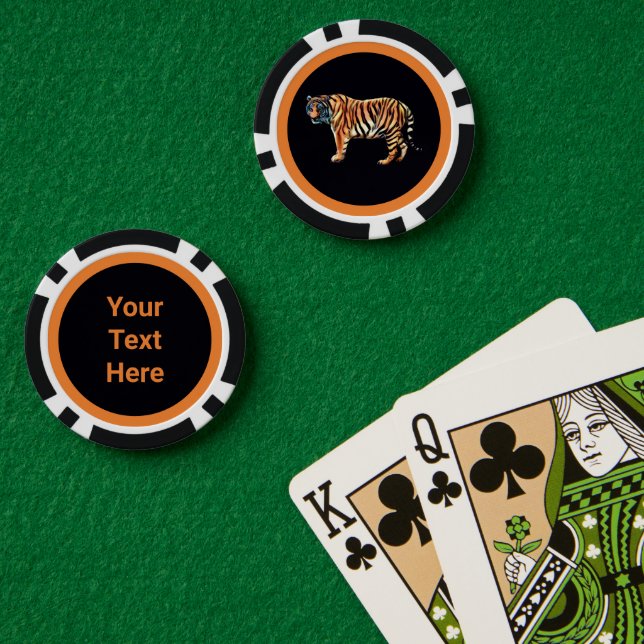Lot De Jeton De Poker Tigre de Sibérie (Table de poker (double))