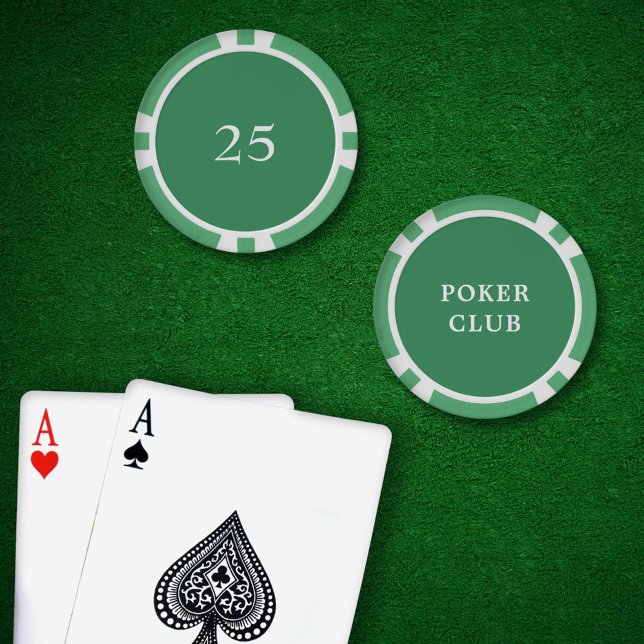 Lot De Jeton De Poker Tournoi personnalisé Valeur du jeu 25 Vert (Poker Chips Green Value 25 )
