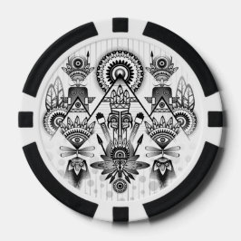 Lot De Jeton De Poker Tribal autochtone Abstrait