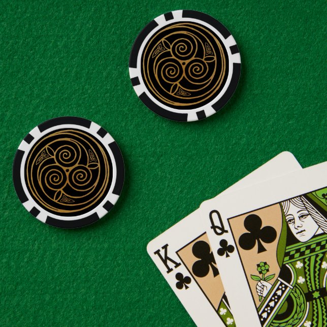 Lot De Jeton De Poker Triple Celtic Knot Swirl Mandala (Table de poker (double))