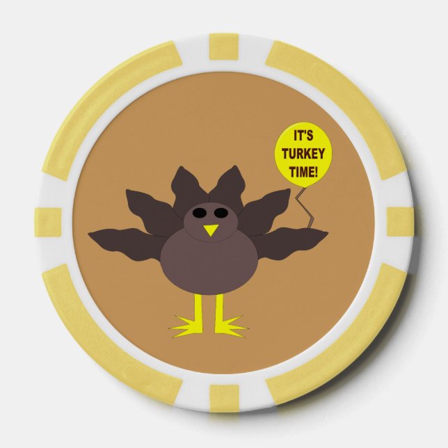 Lot De Jeton De Poker Turquie, heure Thanksgiving (Recto)
