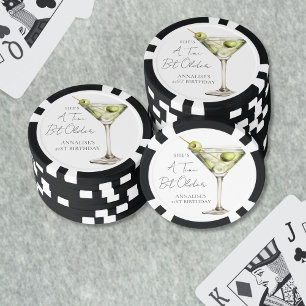 Lot De Jeton De Poker Un peu plus âgé, un Martini d'anniversaire
