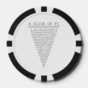 Lot De Jeton De Poker Une tranche de Pi Graphic