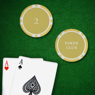 Lot De Jeton De Poker Valeur de jeu du tournoi personnalisé 2 Jaune