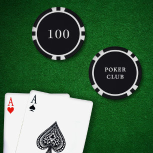 Lot De Jeton De Poker Valeur du jeu de tournoi personnalisé 100 Noir