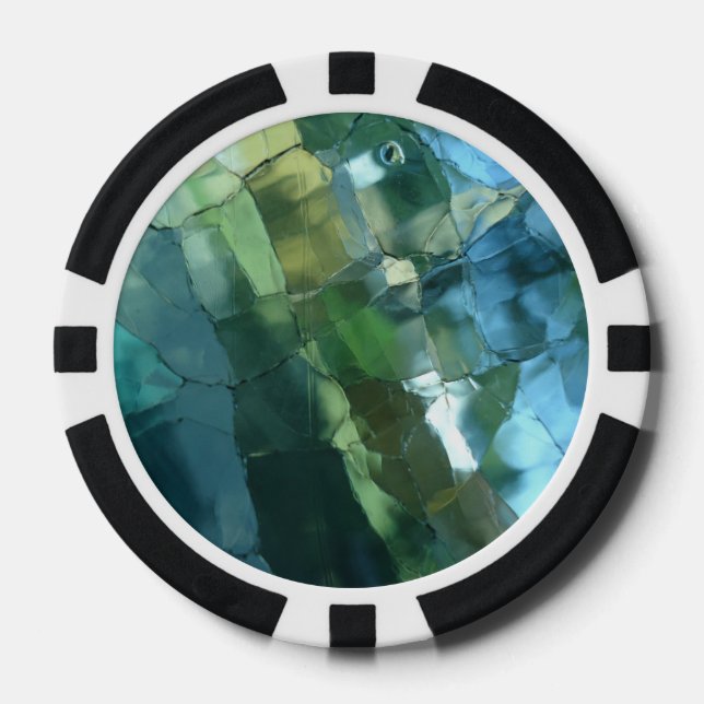 Lot De Jeton De Poker Verre tendu (Recto)