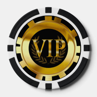 Lot De Jeton De Poker VIP Laurel Wreath Las Vegas or noir