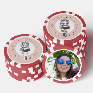Lot De Jeton De Poker Virgo SIGNE Zodiaque Photo Personnalisée
